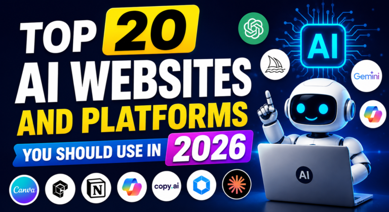 Top 20 AI Websites and Platforms You Should Use in 2026