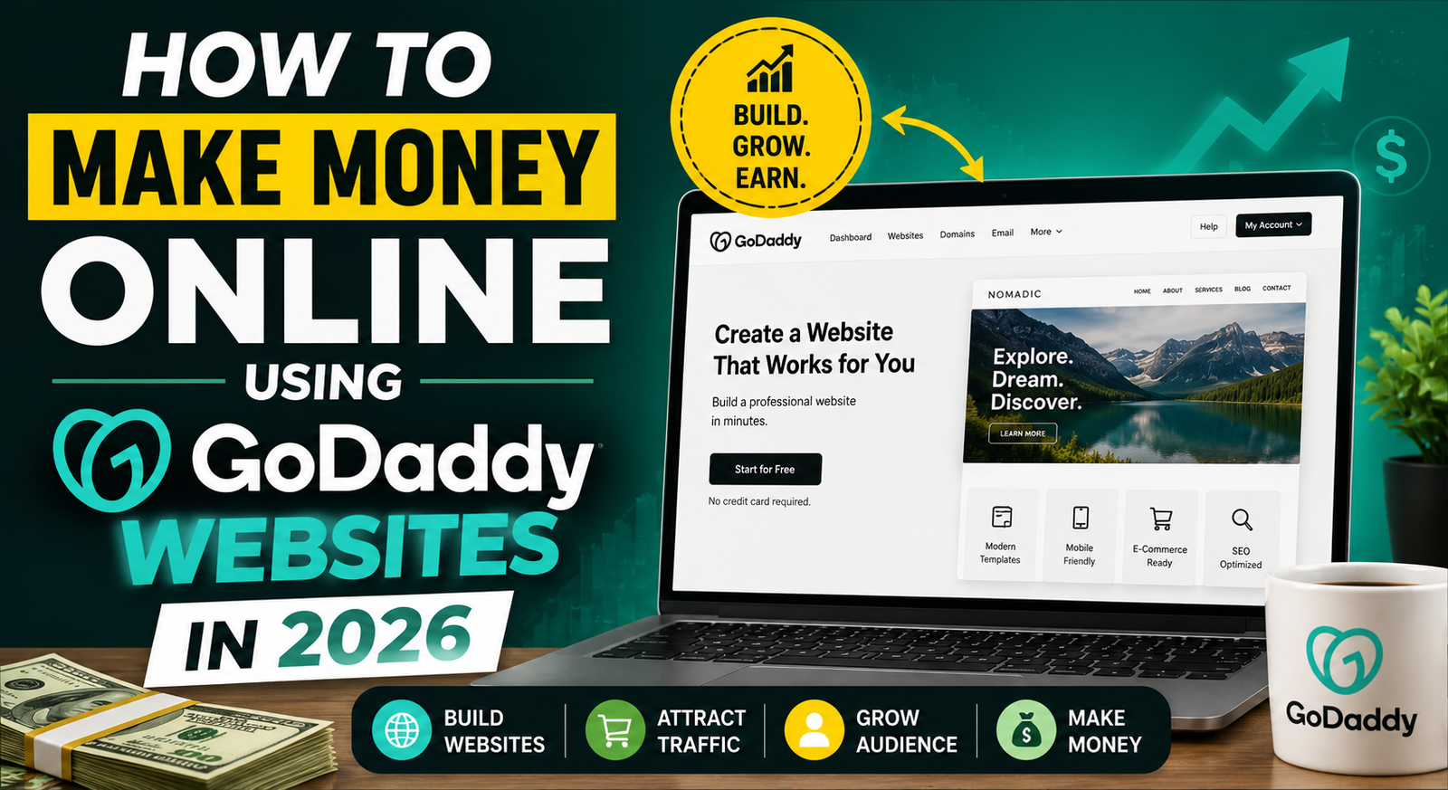 How to Make Money Online Using GoDaddy Websites in 2026