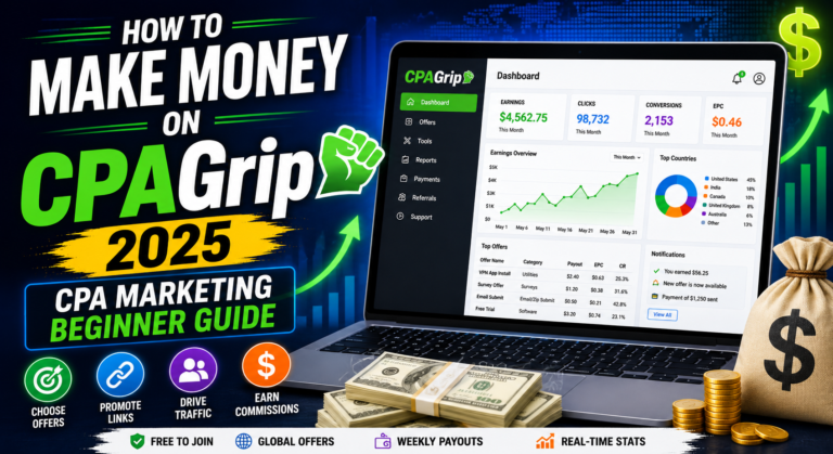 How To Make Money On CPAGrip 2025 | CPA Marketing Beginner Guide